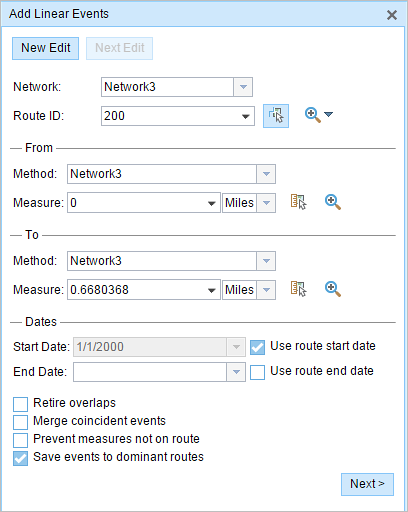 Using the route and measure method Using the route and measure method